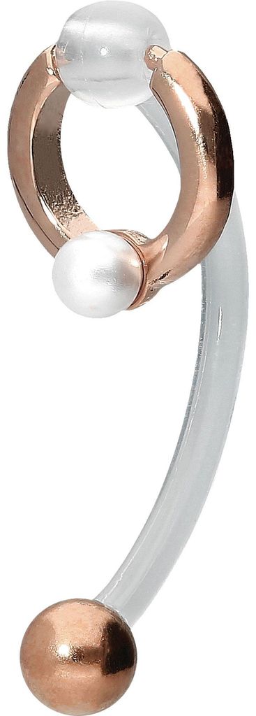 Bauchnabelpiercing PMFK Bananabell mit Chirurgenstahl-Design RING + SYNTHETISCHE PERLE