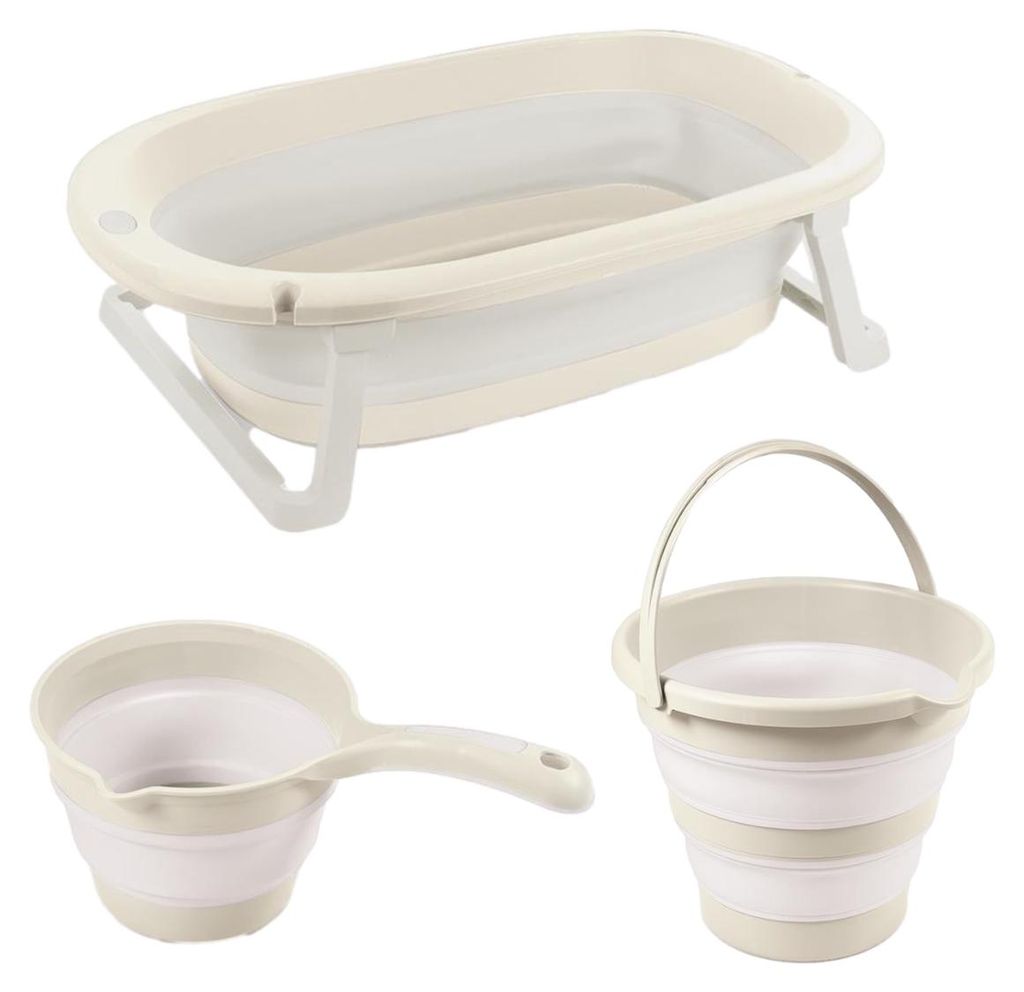 Dolu Set da bagno pieghevole per neonati, 3 pezzi, Relax Immagine del prodotto 