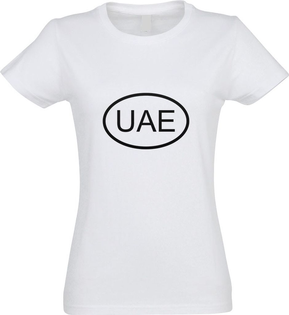 Kiwistar - T-Shirt tailliert - Damen - Weiss - Vereinigte Arabische Emirate UAE - mit Motiv Bedruckt - Funshirt Design - Sport - Freizeit - Damen - XL