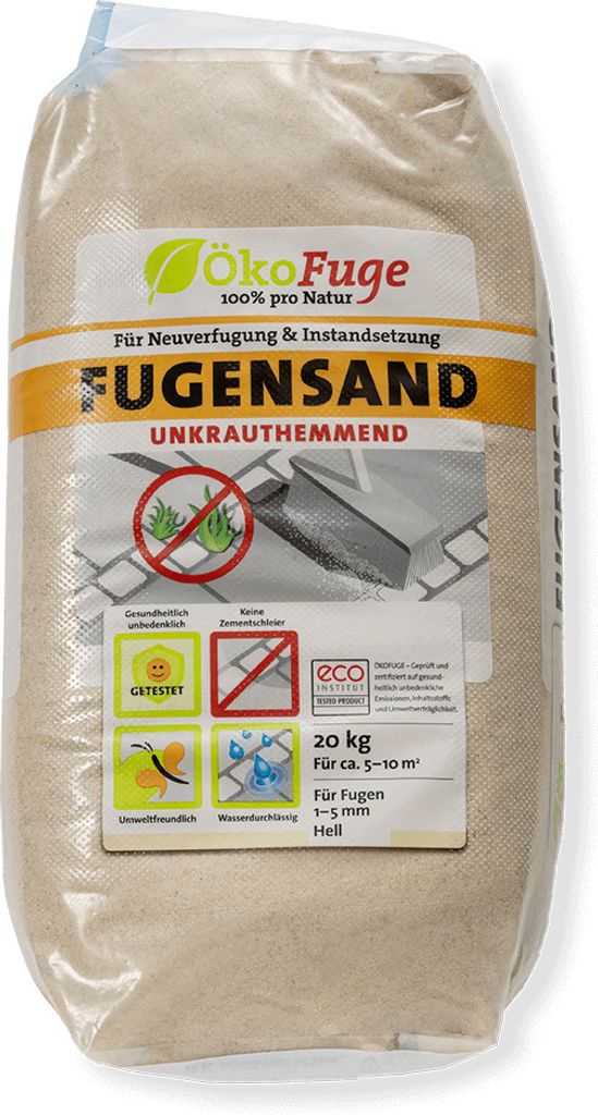 ÖKO FUGE Fugensand , Körnung:1 - 5, Verpackungseinheit:20 kg, Farbe:Beige