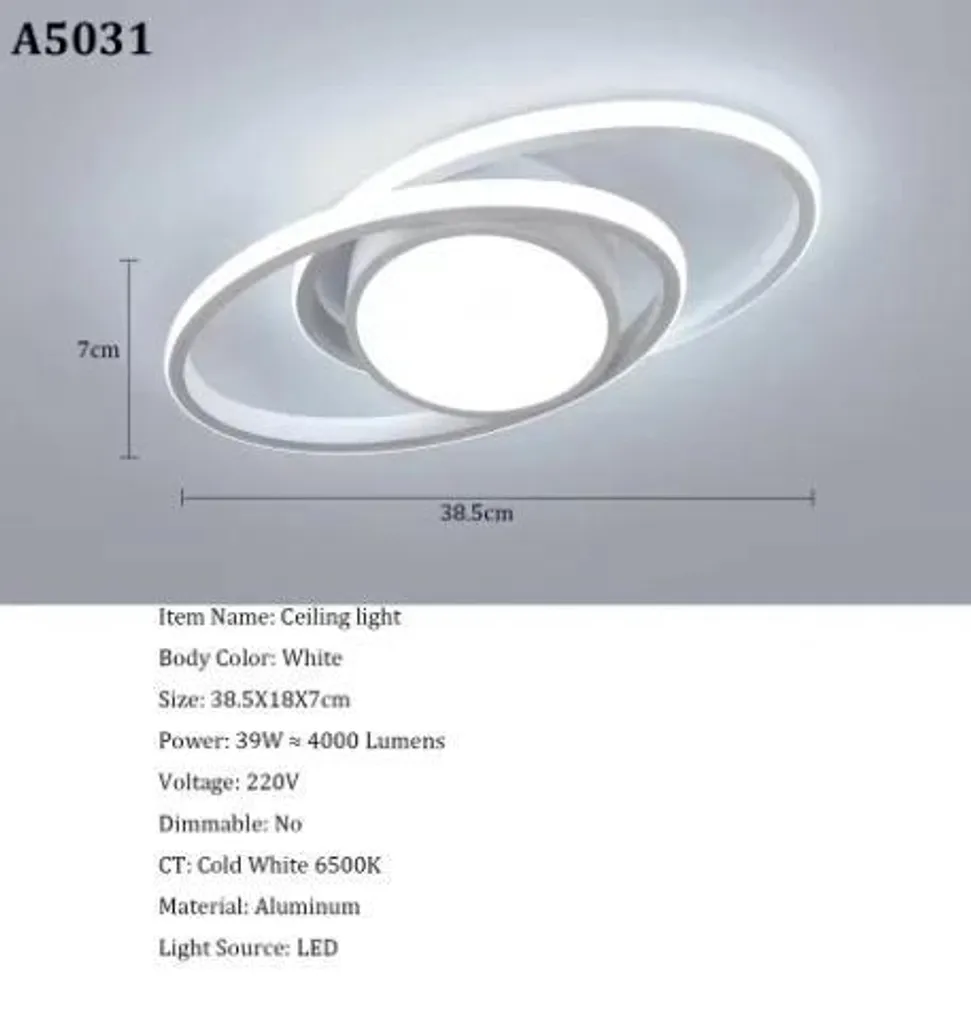 Plafonnier LED économique A5031 éclairage puissant et durable