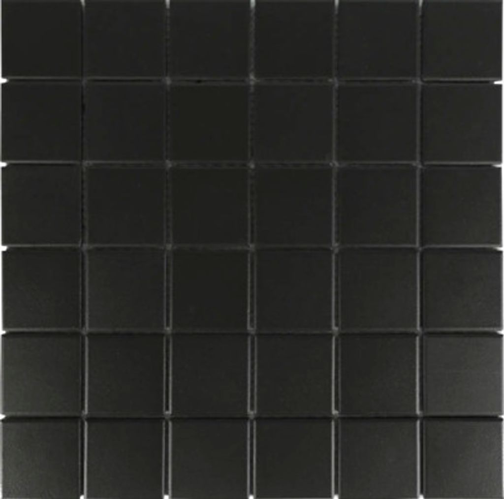 Keramikmosaik 29,8 x 29,8 cm schwarz matt