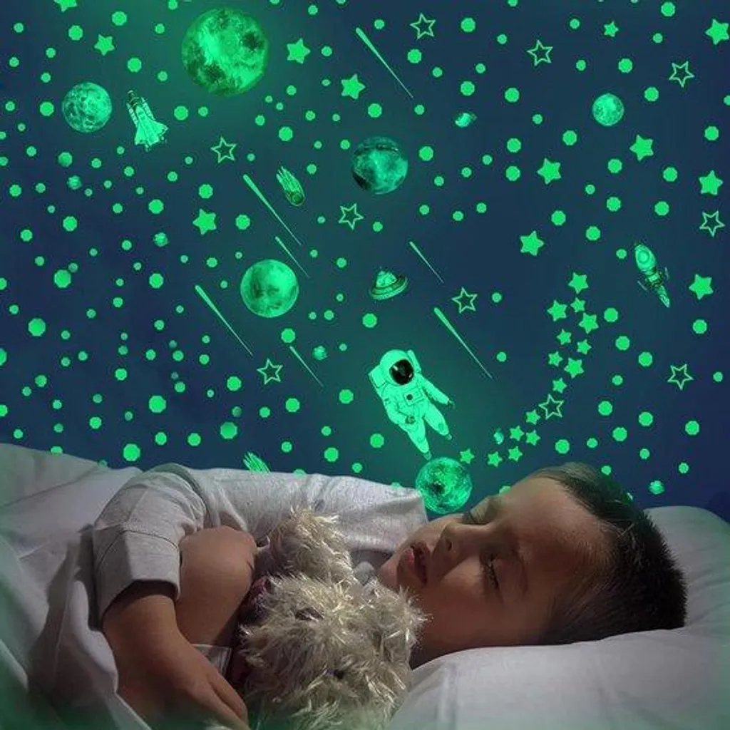 Décoration de chambre d'enfant avec stickers lune et étoiles 849 u