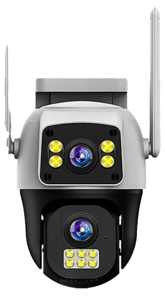 Caméra de surveillance double objectif WiFi avec vision nocturne 128 Go