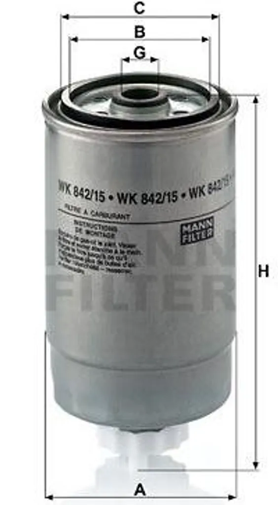 Filtre carburant WK 842/15 : stop aux impuretés moteur Ducato Diesel