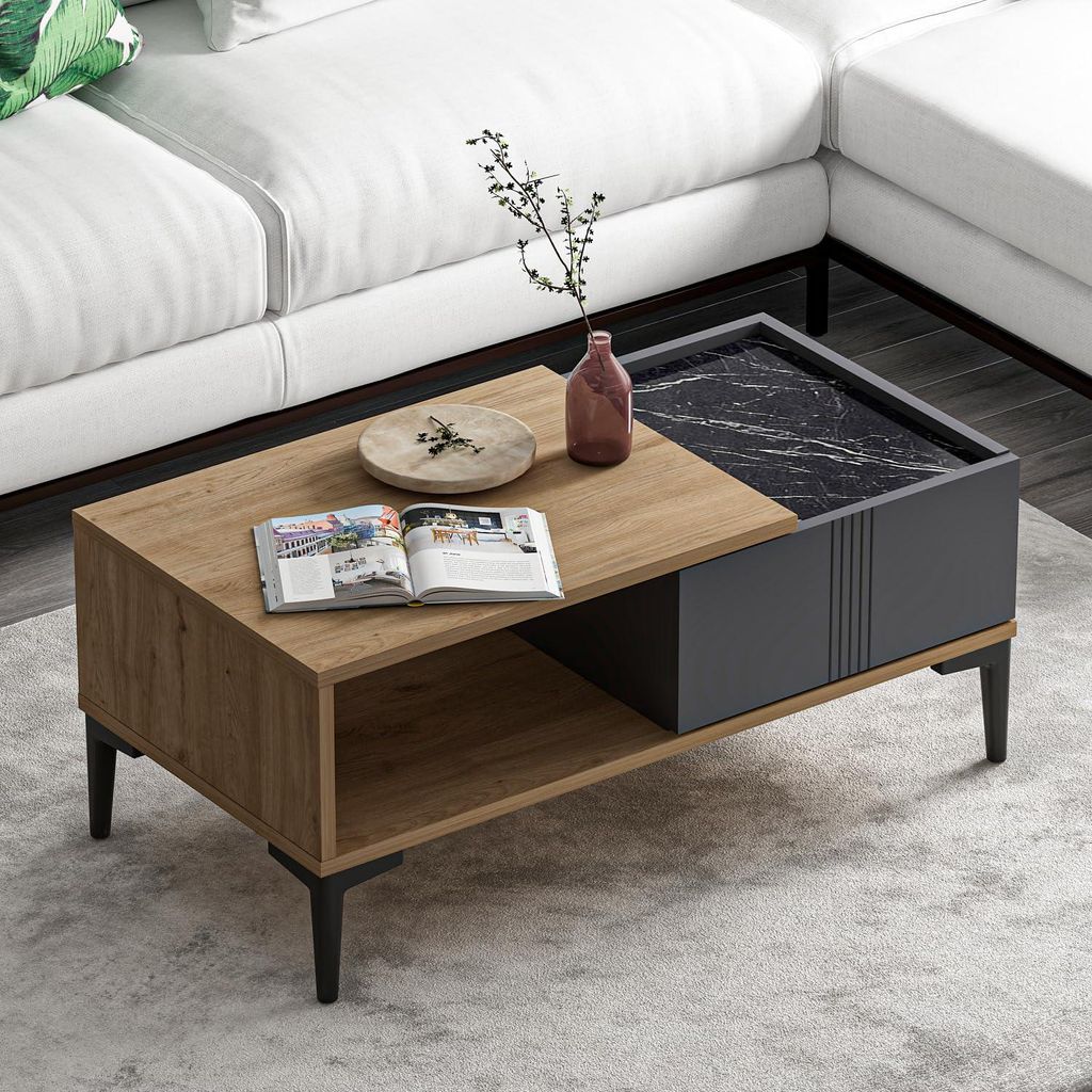 HOMIDEA Modena: Tavolino da salotto 90 cm - Tavolino Immagine del prodotto 