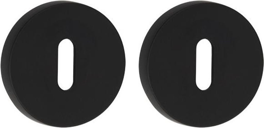 GAMET PLT26J-N-L36 rundes Schlüsselschild, tief mattschwarz