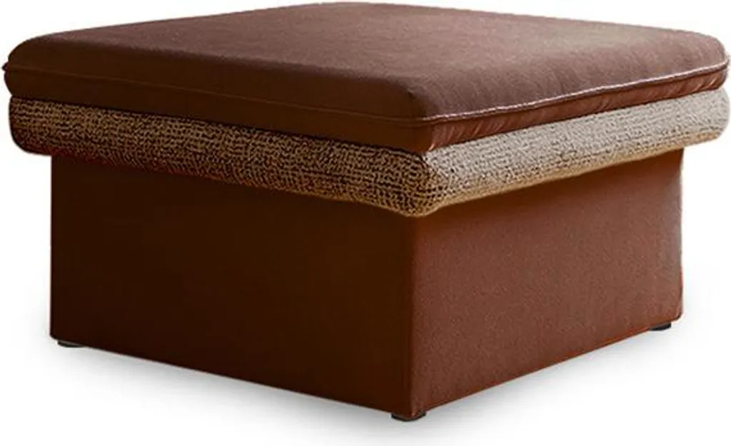 Pouf Wilson Terracotta en Tissu Texturé avec Grand Coffre de Stockage