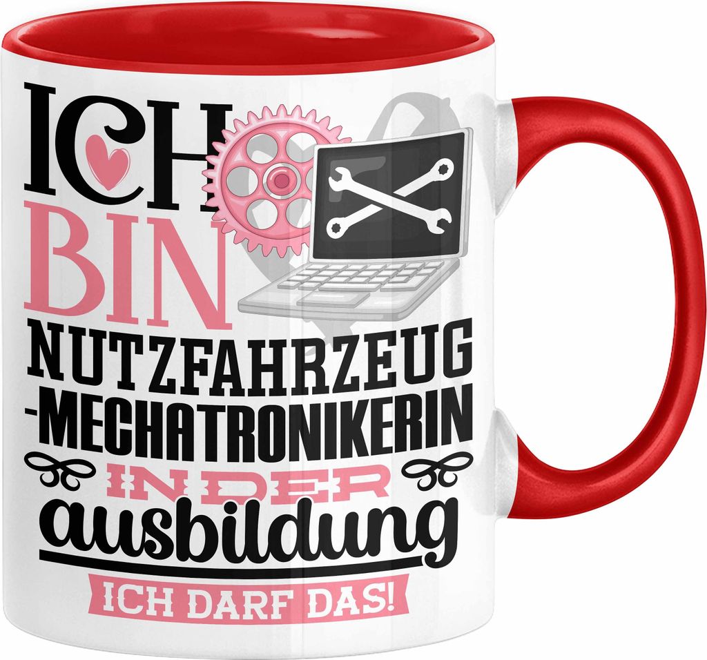 Nutzfahrzeugmechatronikerin Ausbildung Start Geschenk Tasse Ich Bin Nutzfahrzeugmechatronikerin In Der Ausbildung Ich Darf Das Kaffee-Becher Gesche...