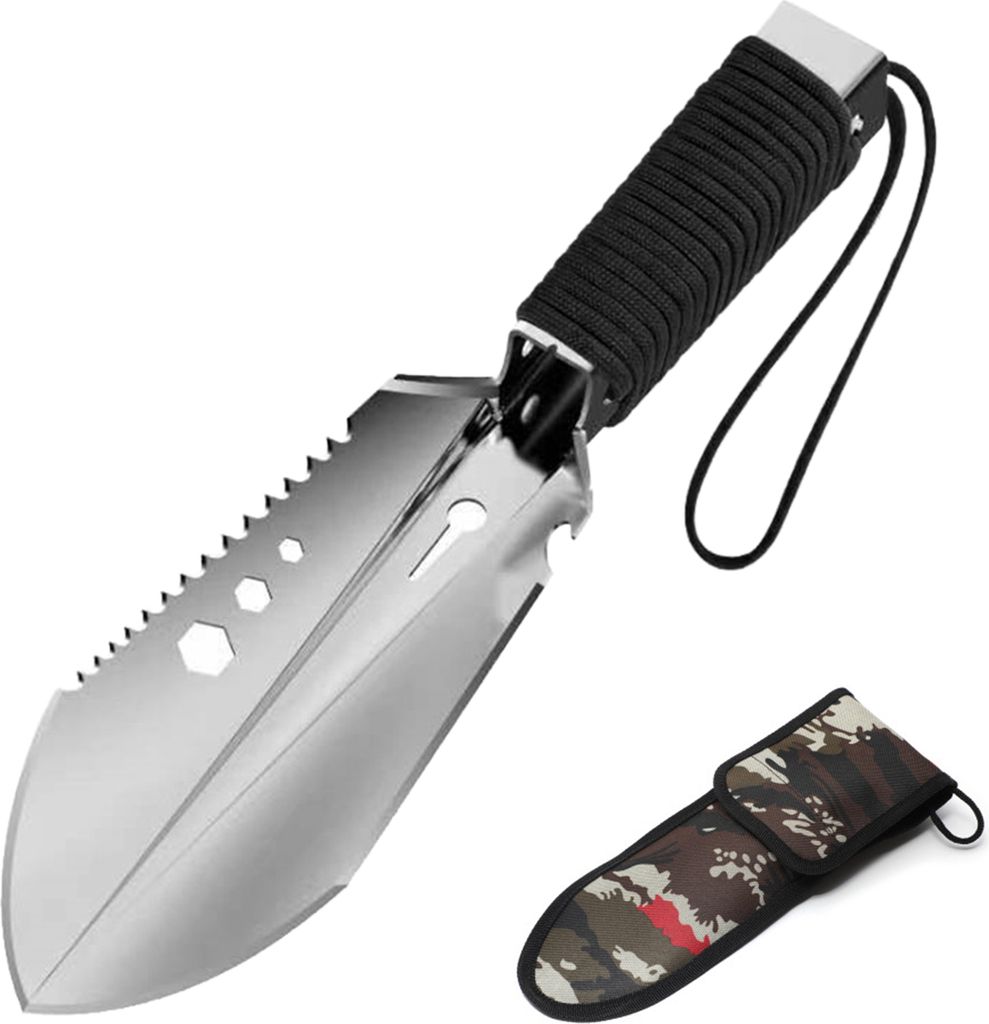 8-in-1-Multitool-Campingschaufel, tragbare Handschaufel fuer den Aussenbereich, mit Aufbewahrungstasche fuer Wandern, Rucksackreisen, Gartenarbeit