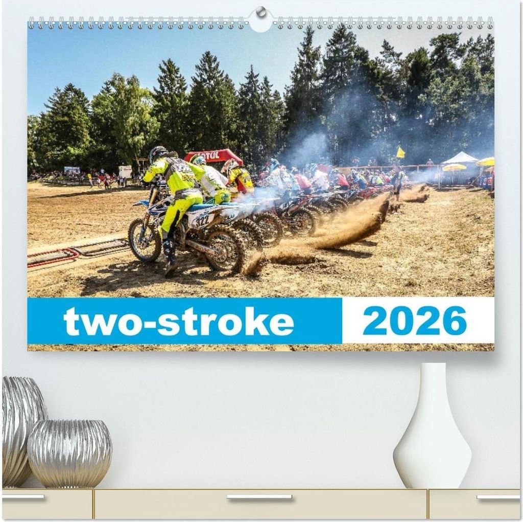 two stroke (hochwertiger Premium Wandkalender 2026 DIN A2 quer), Kunstdruck in Hochglanz