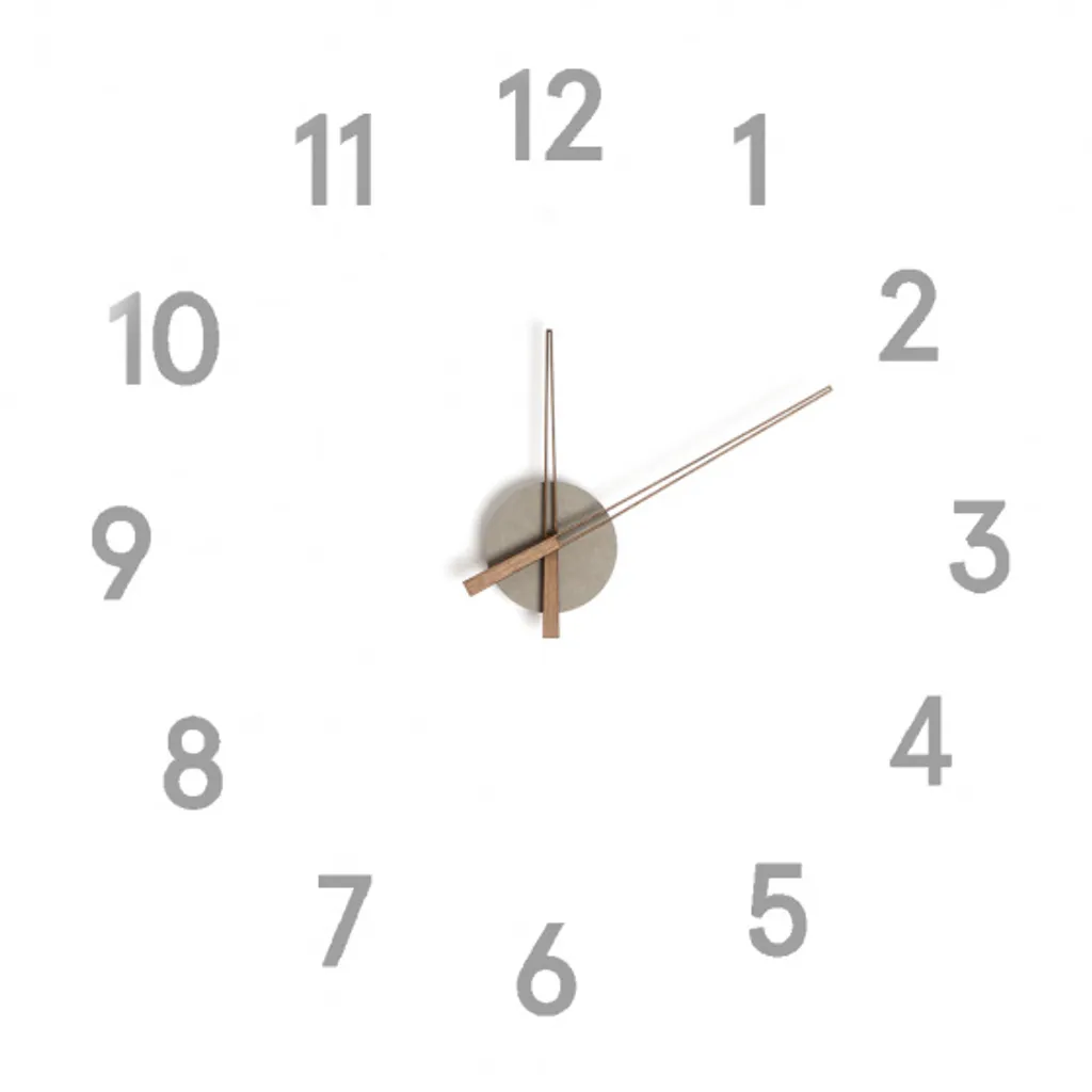 Grande horloge murale géante 100 cm bois gris - Décoration de salon