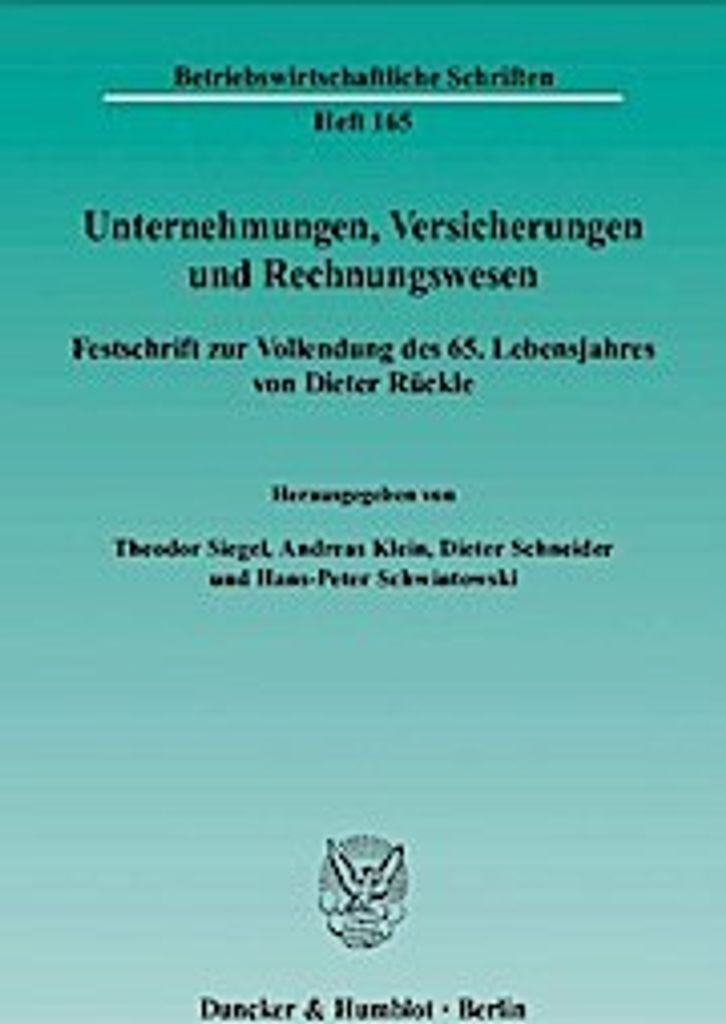 Unternehmungen, Versicherungen und Rechnungswesen