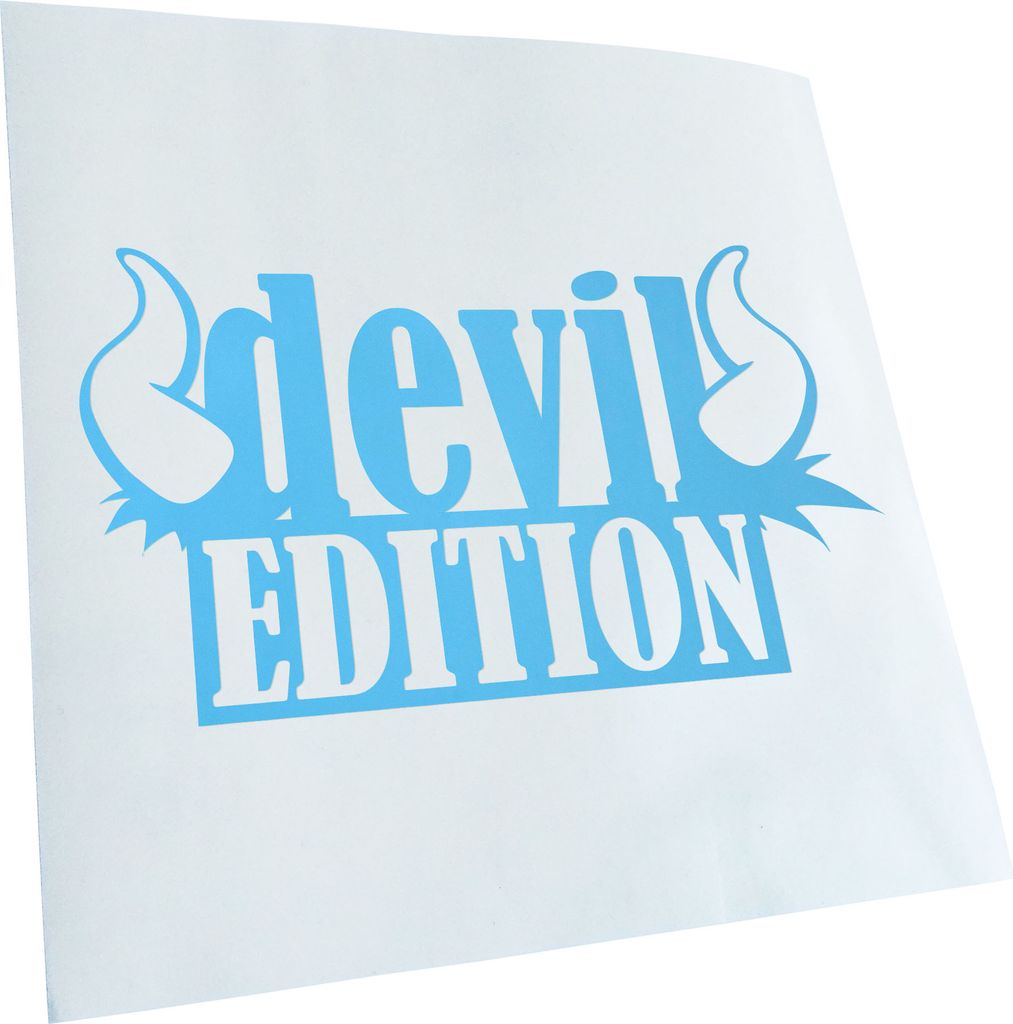 Kiwistar - Autoaufkleber - Devil Edition - Türkis - 18x10cm - Aufkleber für Auto, Laptop, Fahrrad, LKW, Motorrad mehrfarbig JDM Decal Racing