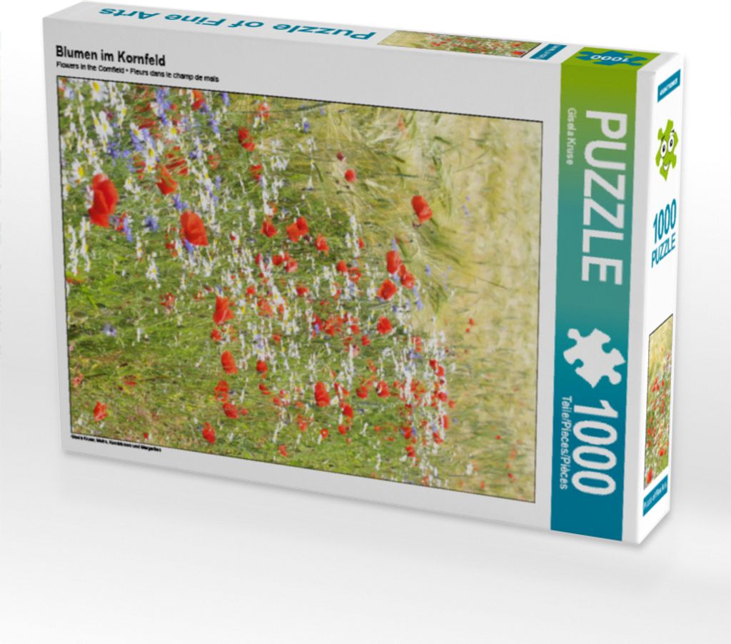 CALVENDO Puzzle Blumen im Kornfeld | 1000 Teile Lege-Größe Produktbild 
