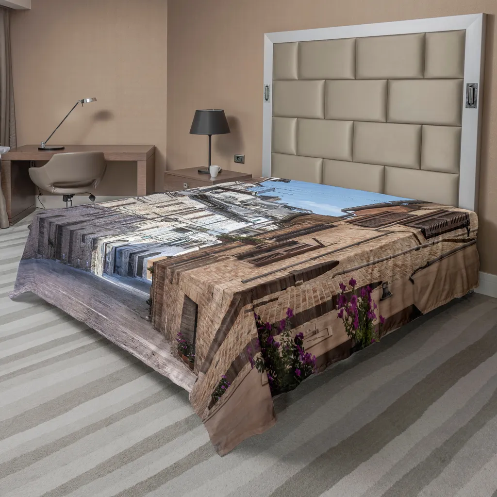 Drap de lit Méditerranée 260x228 cm décoratif multicolore ABAKUHAUS
