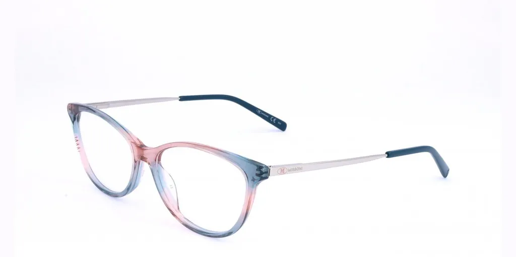 Lunettes M Missoni MMI 0017 en Acétate Bleu et Rose Taille 52 pour Femme