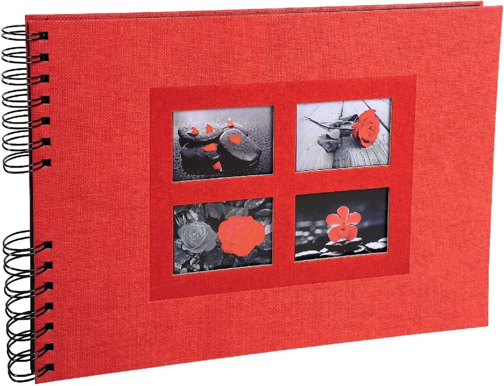 Exacompta 16245E Album Foto Passione Rosso 32x22 cm - 50 Pagine Nere