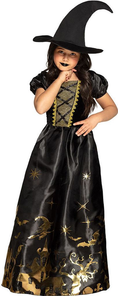 Hexenprinzessin - Halloween Kostüm Kinder Mädchen Kindergröße: 146-152