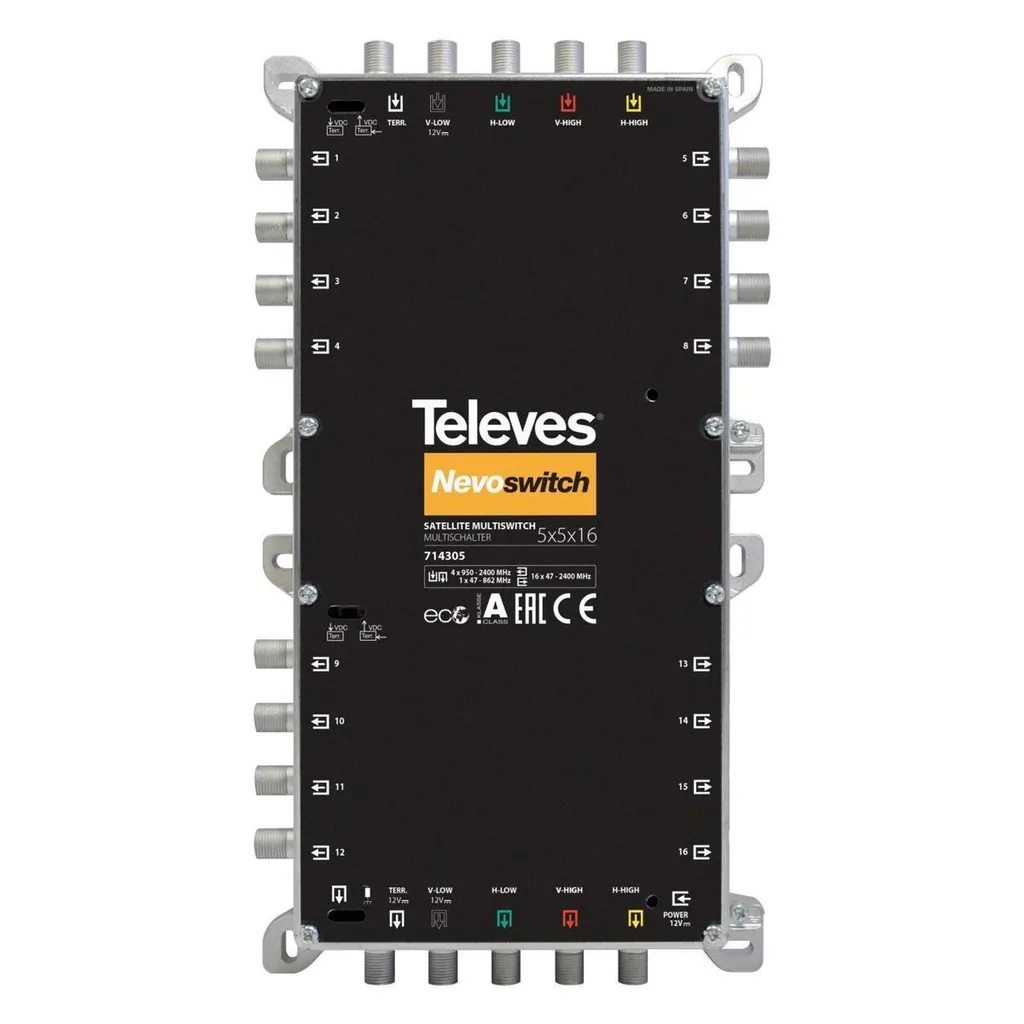 Évitez les pertes de signal TV avec le Multiswitch Televes MS512NCQ 5x12
