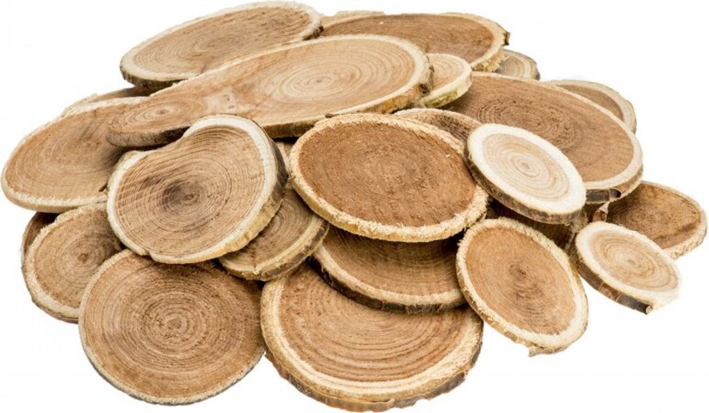 Holzscheiben, rund, 250g 2-5cm Produktbild 