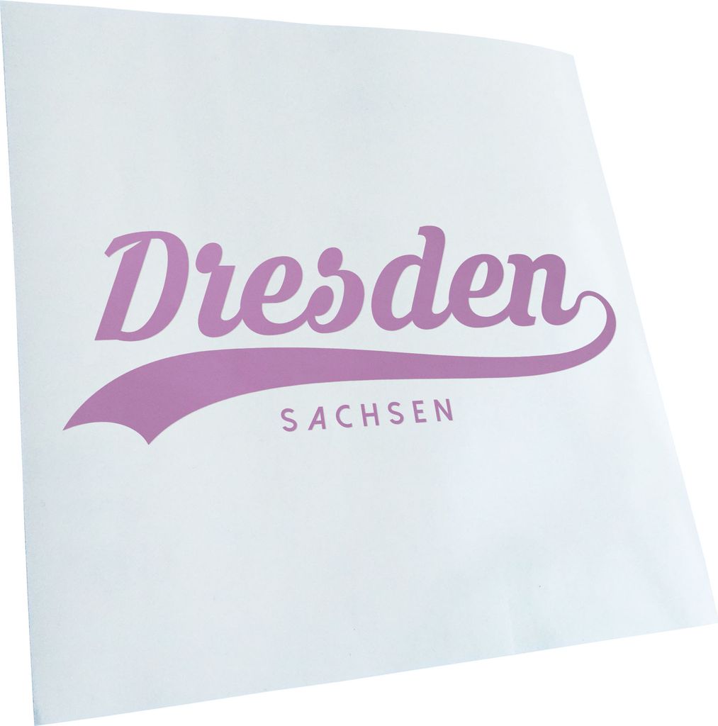 Kiwistar - Autoaufkleber - Dresden Sachsen - Flieder - 40x14cm - Aufkleber für Auto, Laptop, Fahrrad, LKW, Motorrad Mehrfarbig JDM Decal Racing