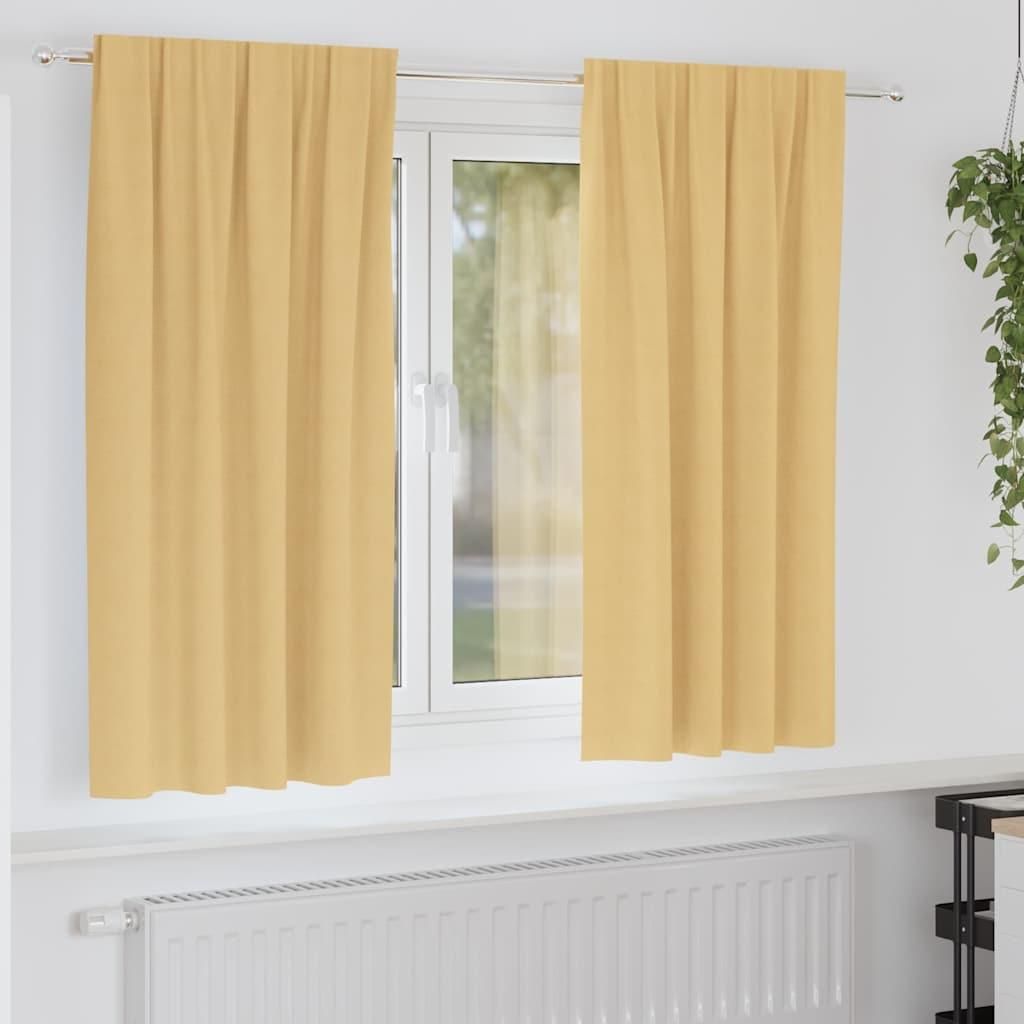 Stabli Möbel Verdunkelungsvorhänge mit Vorhängen Beige Polyester - Gardinen & Vorhänge CC4341122 1parcel