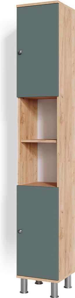 Badschrank Vicco Fynn Grün 30 x 190 cm, Model 37225