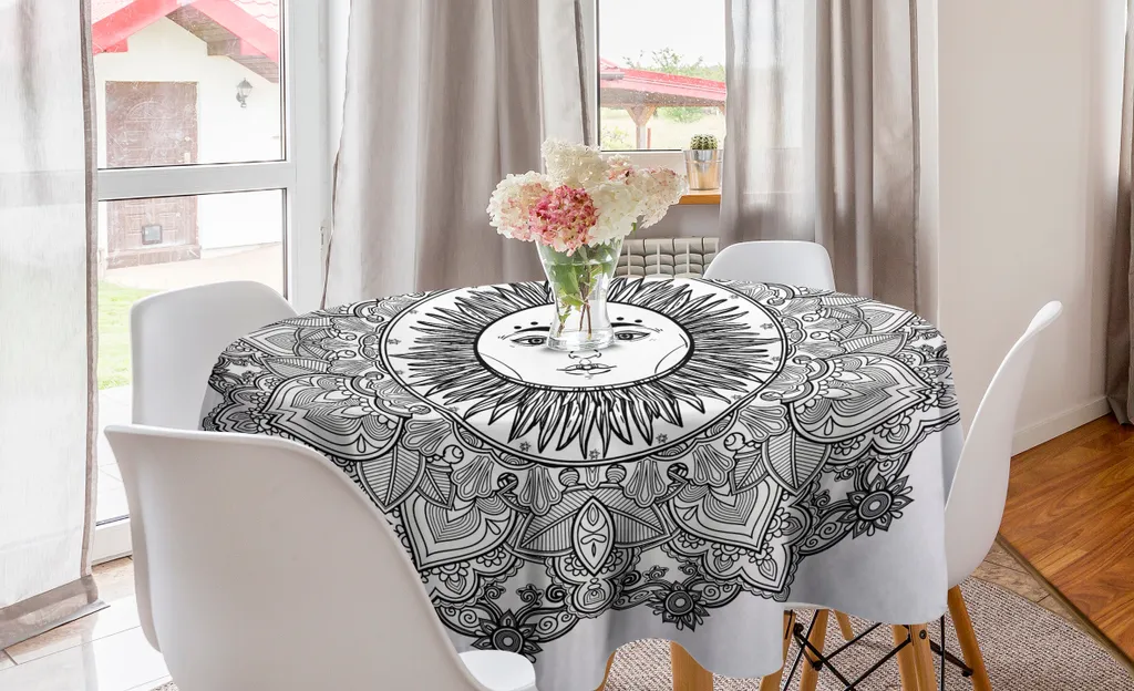Offerta Tovaglia ABAKUHAUS Rotonda 150cm - Mandala Boho Chic