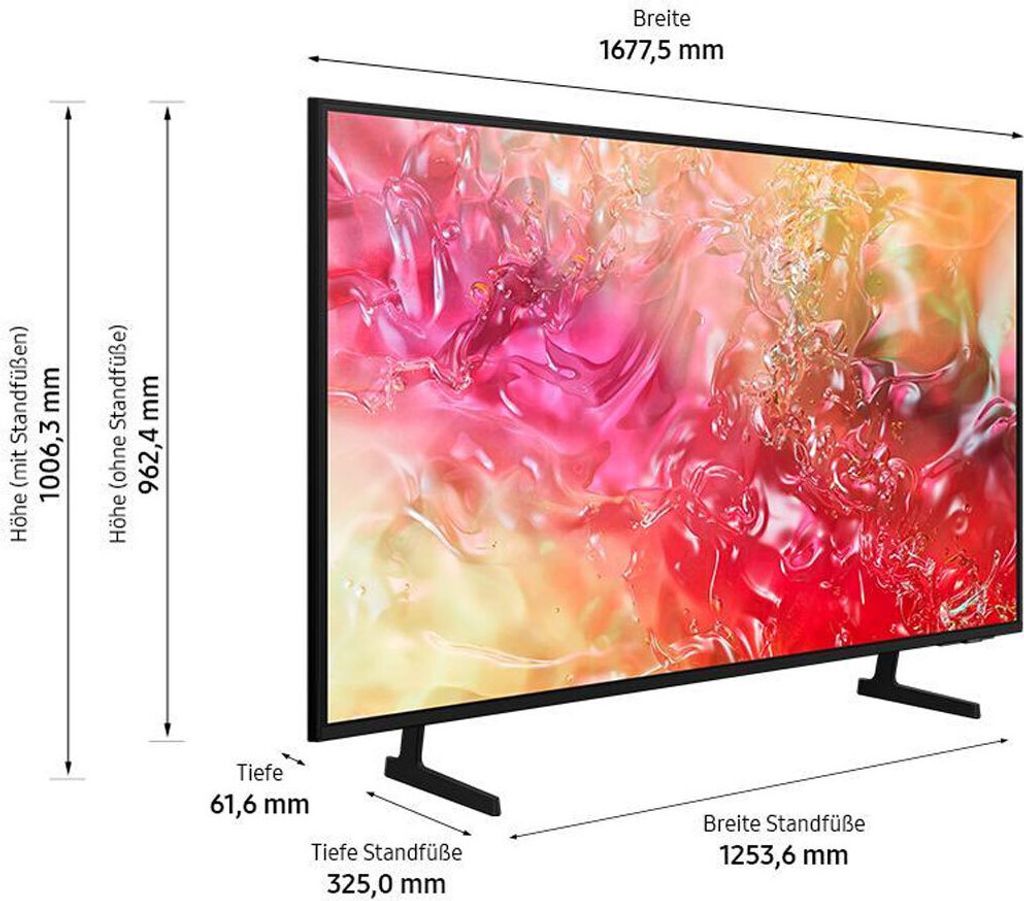 Samsung LED-Fernseher GU75DU7199UXZG 75 Zoll Smart TV Produktbild 5
