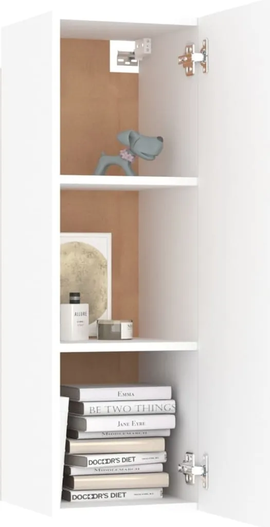 Ensemble meuble TV blanc 8 éléments en bois composite modulable - 5