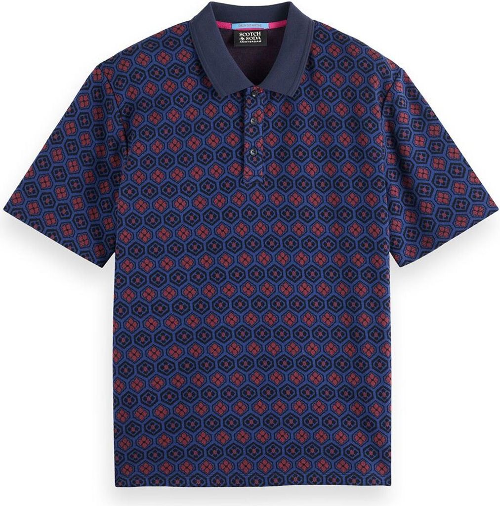 Scotch & Soda 178515 Kurzarm-poloshirt Blau 2XL Mann Blau 2XL