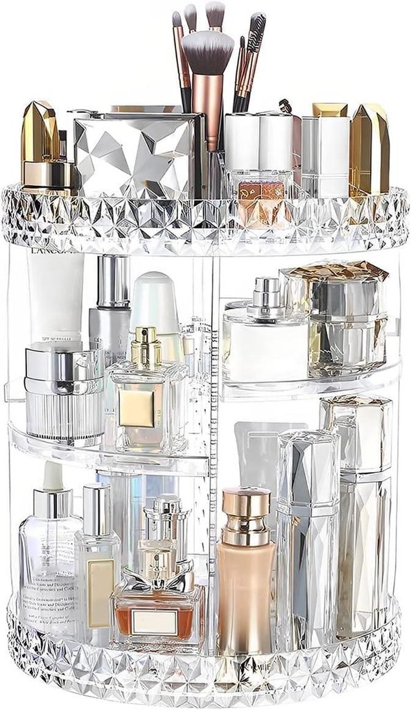 Badorganizer Drehbarer Make up organizer schminktisch organizer kosmetik organizer,parfüm organizer,360° drehbarer make up organizer skincare org...