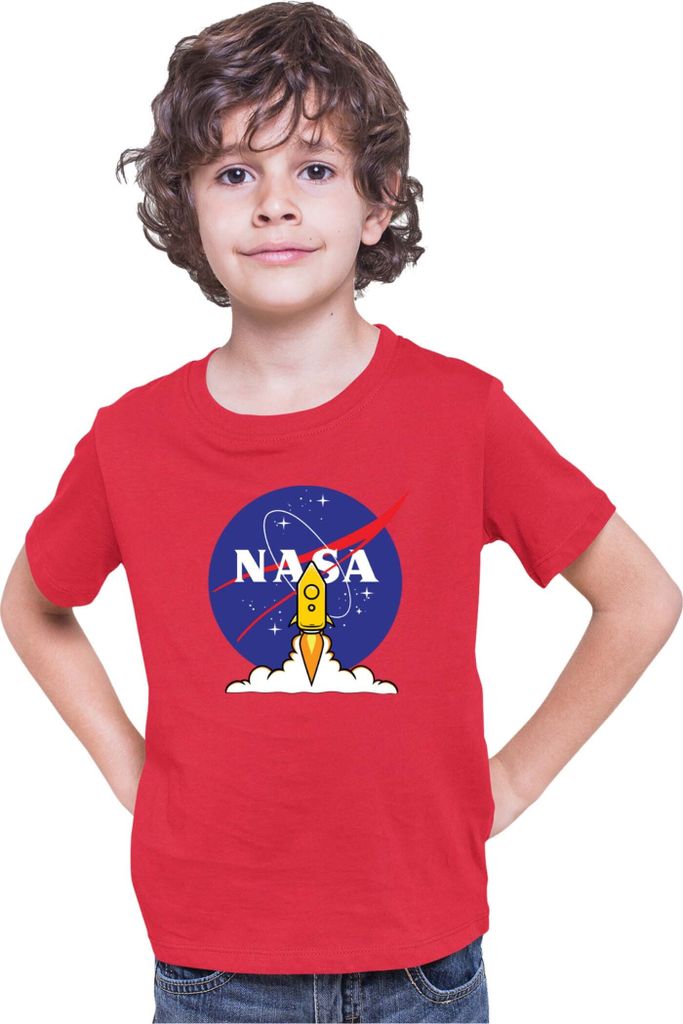 Kinder T-Shirt Nasa Space Theme Nasa 013, 3-4 Jahr - 104 / Rot