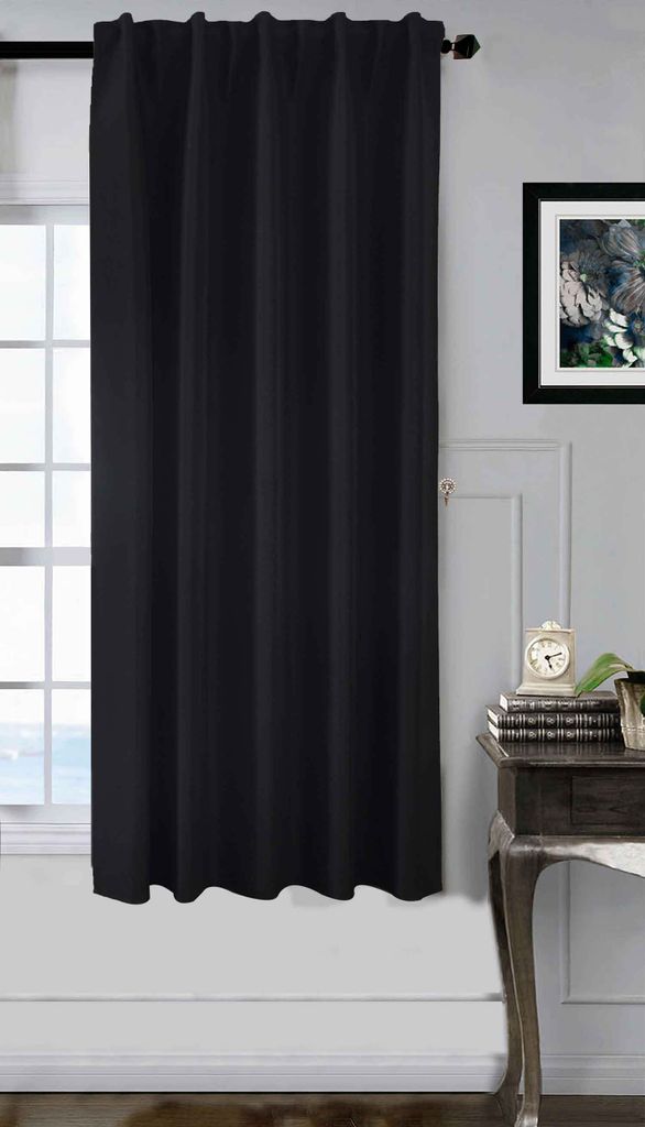 Premium Verdunkelungsvorhang HxB 175x140 cm Schwarz »BOSTON Produktbild 