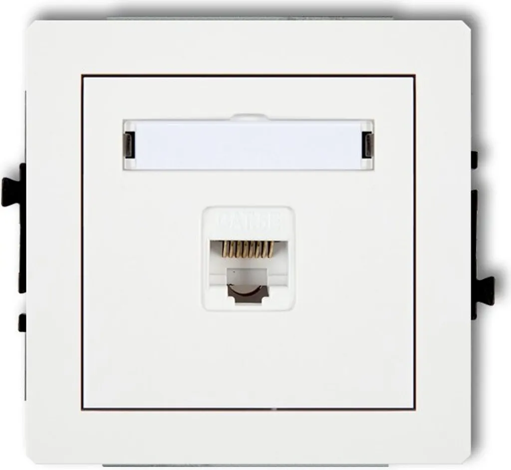 Prise RJ45 Cat 5e pour Télétravail et Maison Connectée Karlik DECO Blanc