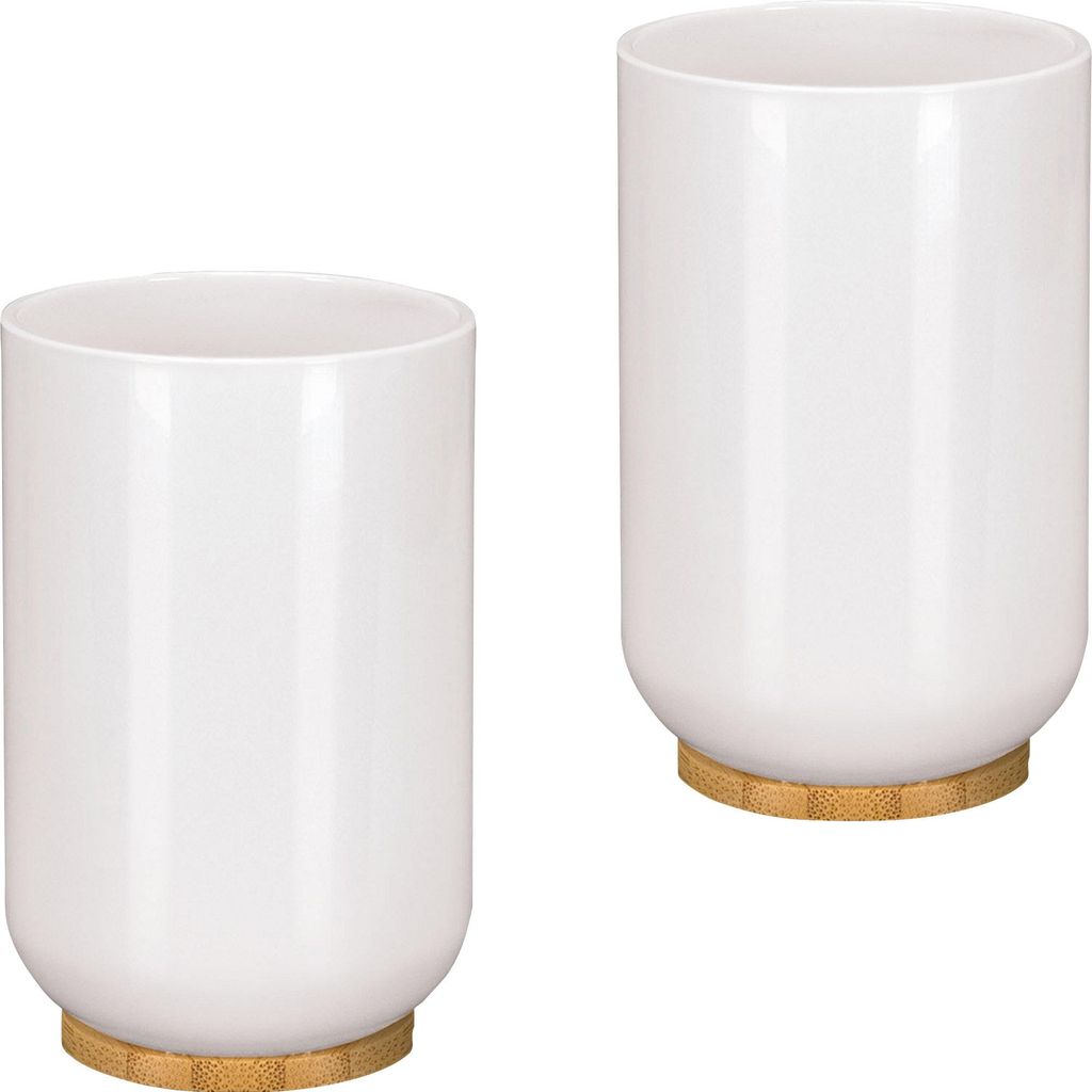 Kleine Wolke Zahnputzbecher Timber" 2er-Pack weiß OneSize" Produktbild 