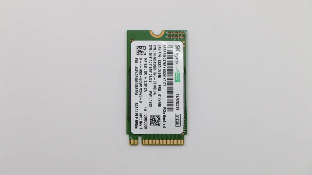 Lenovo 01LX209 SSD 512Go NVMe PCIe Haute Vitesse pour Performances Fluides