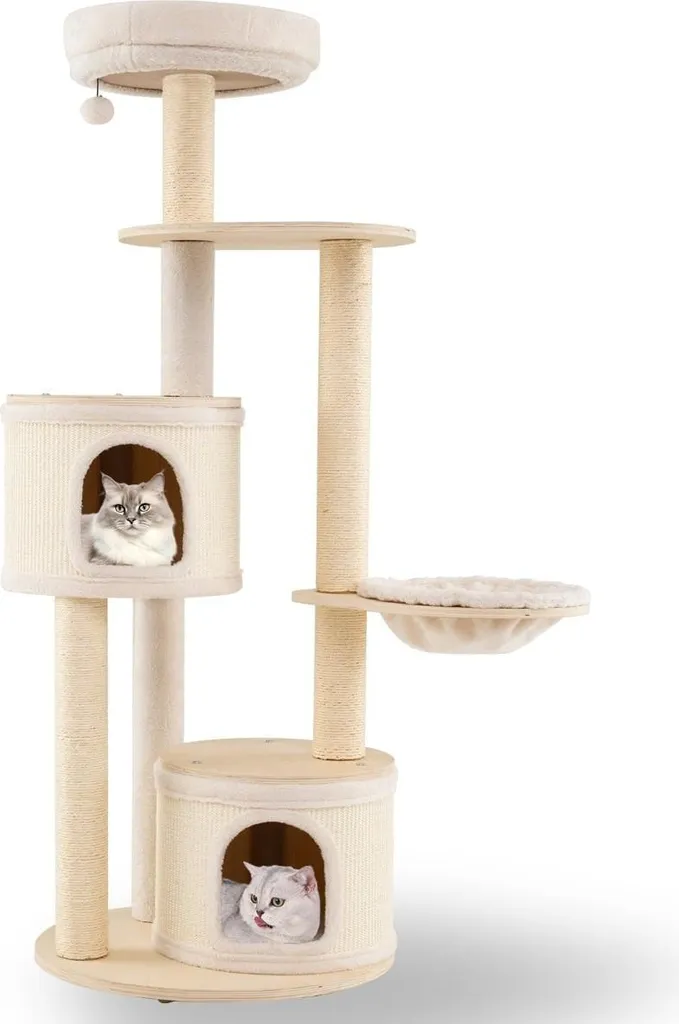 Arbre à Chat XL 152 cm idéal pour plusieurs chats - Centre d'Activités Complet
