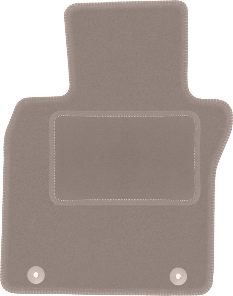 Fahrerfußmatte Velours beige passend für Mazda 3 IV (2019-, Schrägheck, Limousine) – mit Befestigungen – passgenau