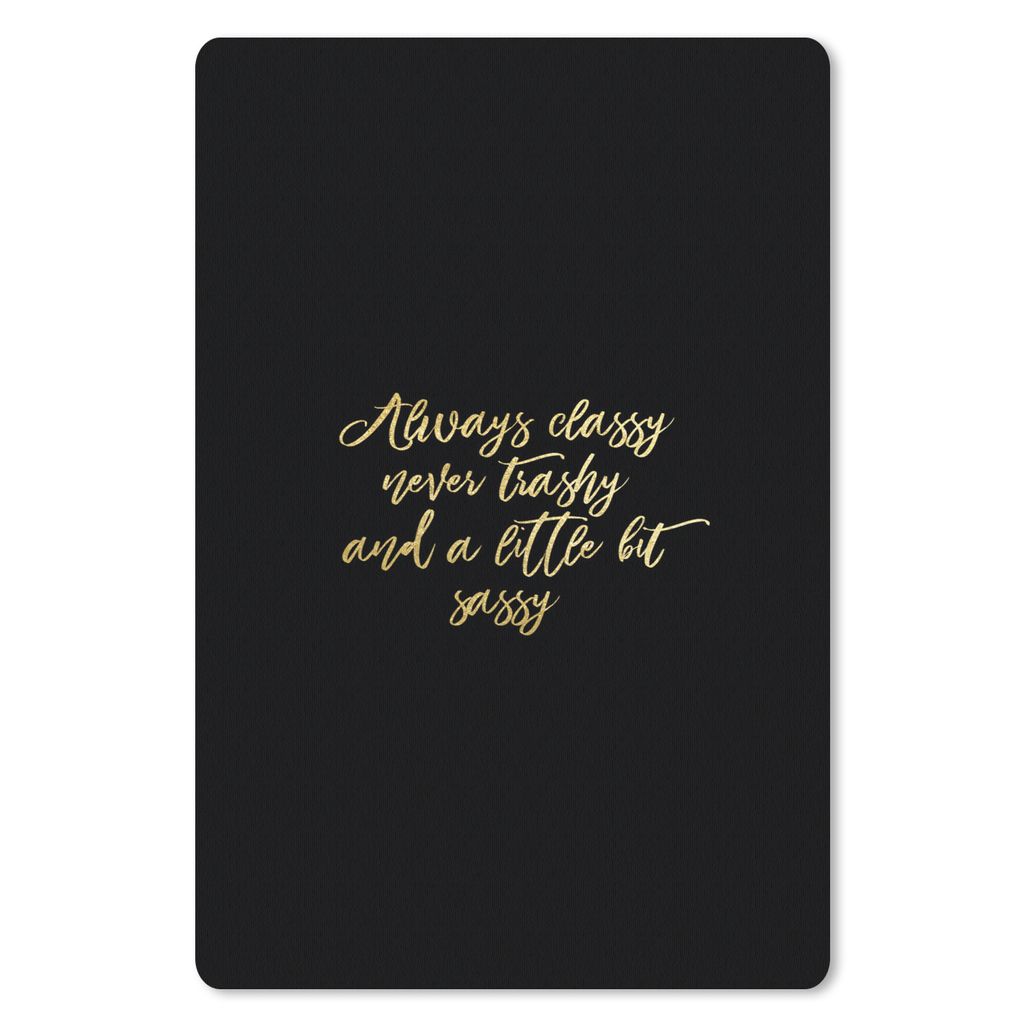 MuchoWow Mauspad Mousepad Zitate - Gold - Briefe 18x27 cm - Mousepads - Maus Mat - Pad - Mausunterlage