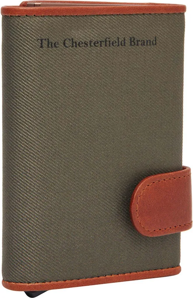 Portacarte RFID Delsbo The Chesterfield Brand Steel Green Oliva