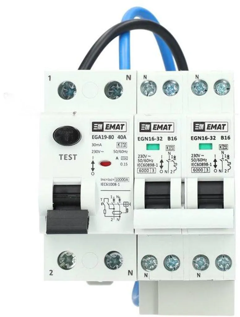 Module d'extension électrique 2P 40A et protection cuisson 16A bipolaire