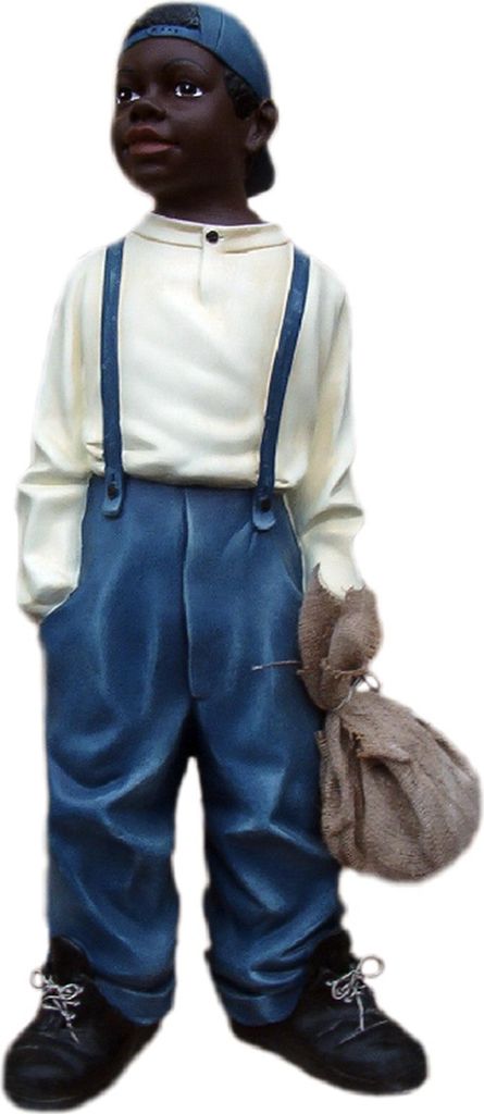 Design Junge mit Beutel II Figur Statue Skulptur Figuren Skulpturen Deko 7089