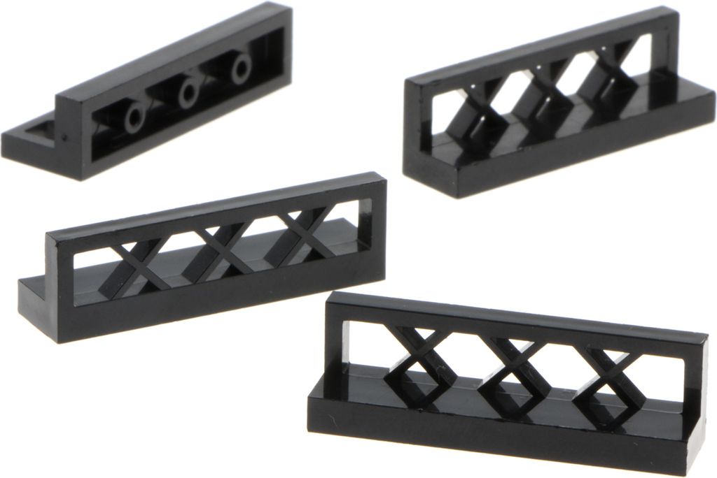 4x Lego Zaun 1x4x1 schwarz Gitter Zäune Gartenzaun Absperrung 4187209 3633