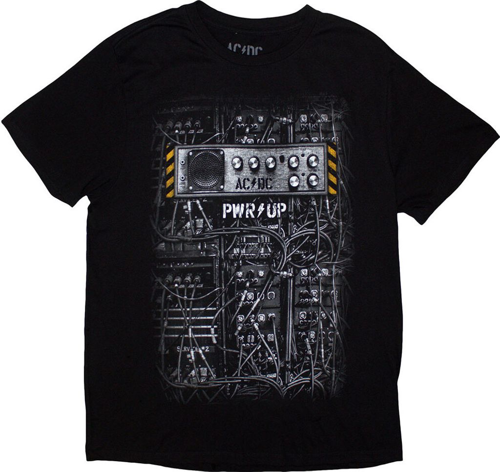 AC/DC - "PWR-UP EU Tour '24" T-Shirt Rückseitiger Aufdruck für Herren/Damen Uni RO12119 (S) (Schwarz)
