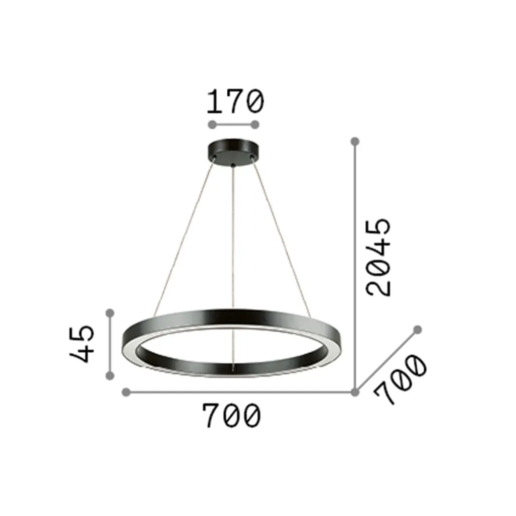 Éclairage LED puissant sans éblouissement suspension Oracle 70 cm - 2