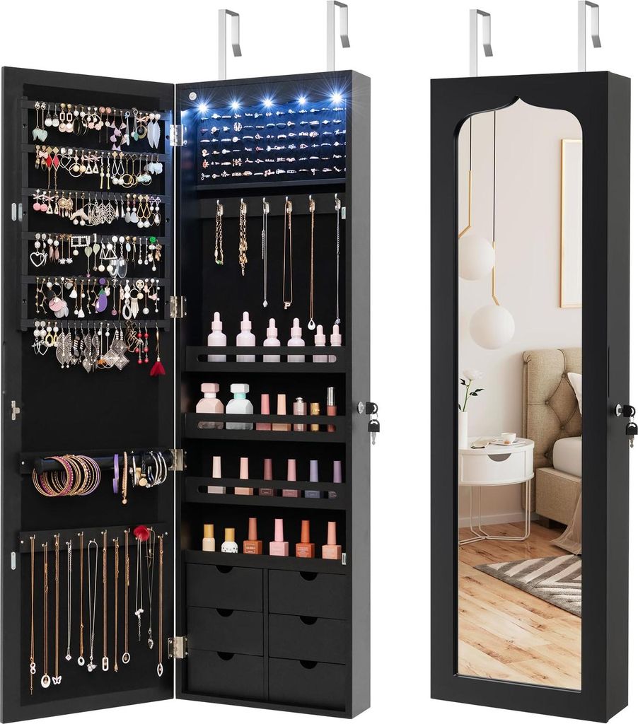 GOPLUS Schmuckschrank haengend, Schmuck Hängeschrank mit Produktbild 