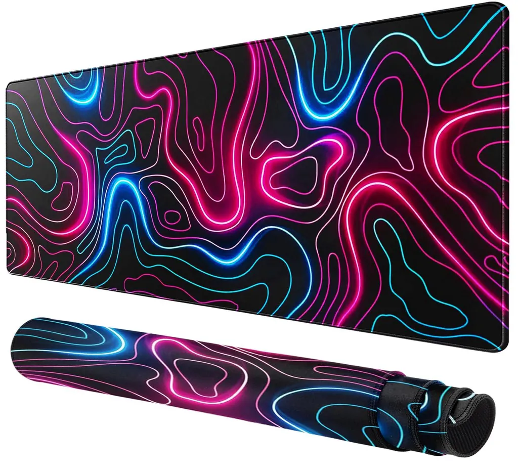 Grand tapis de souris gaming 800x400 mm XXL pour bureau noir
