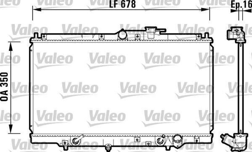 VALEO 734109 - OE 19010 P0A 902 Kühler, Motorkühlung für Accord V, Prelude